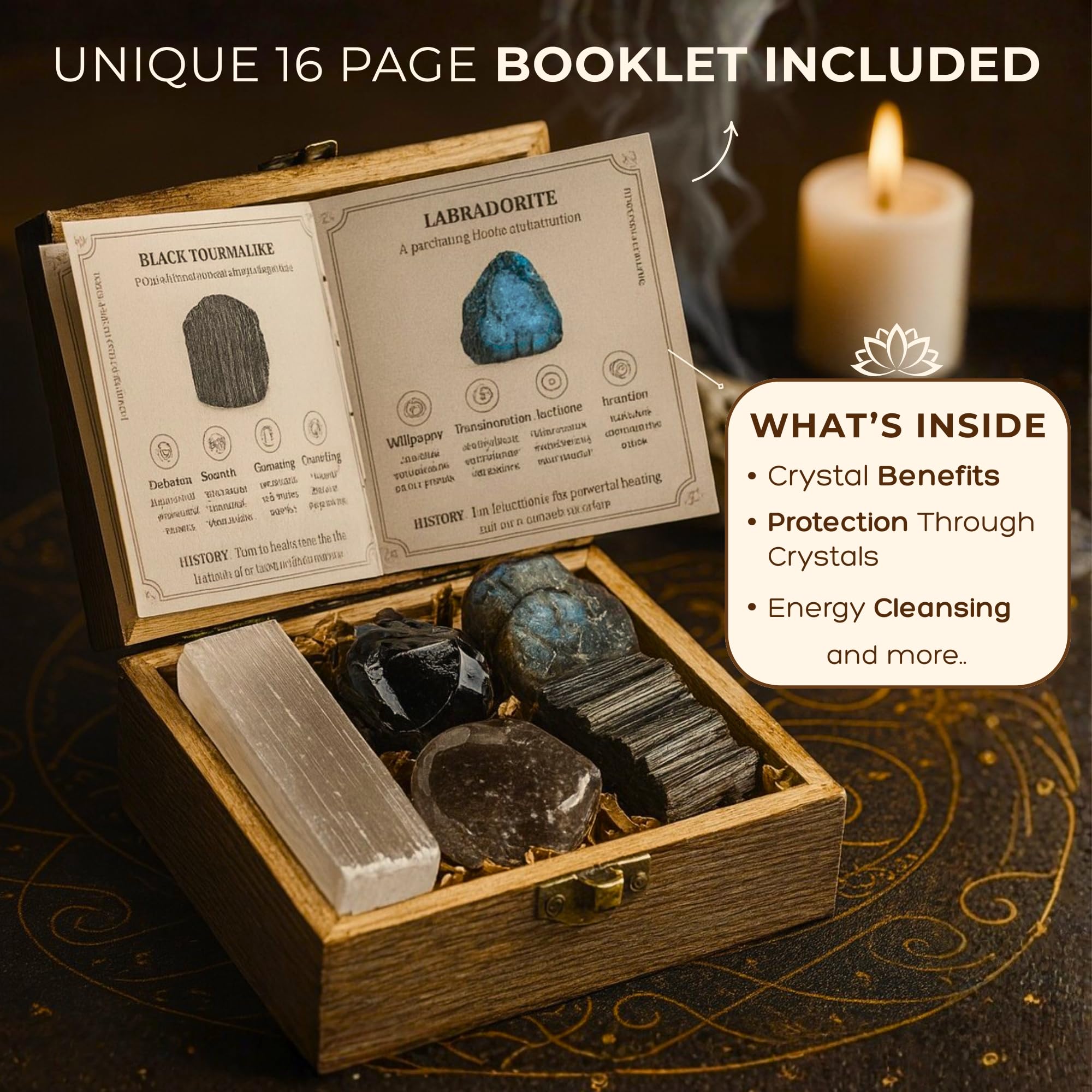 Anima Premium Rose Quartz Crystal Set for Love, Healing & Harmony – Authentic Madagascar Rose Quartz Heart Stone, Tower & Raw Crystal Presented in Elegant Wooden Gift Box – Responsibly Sourced