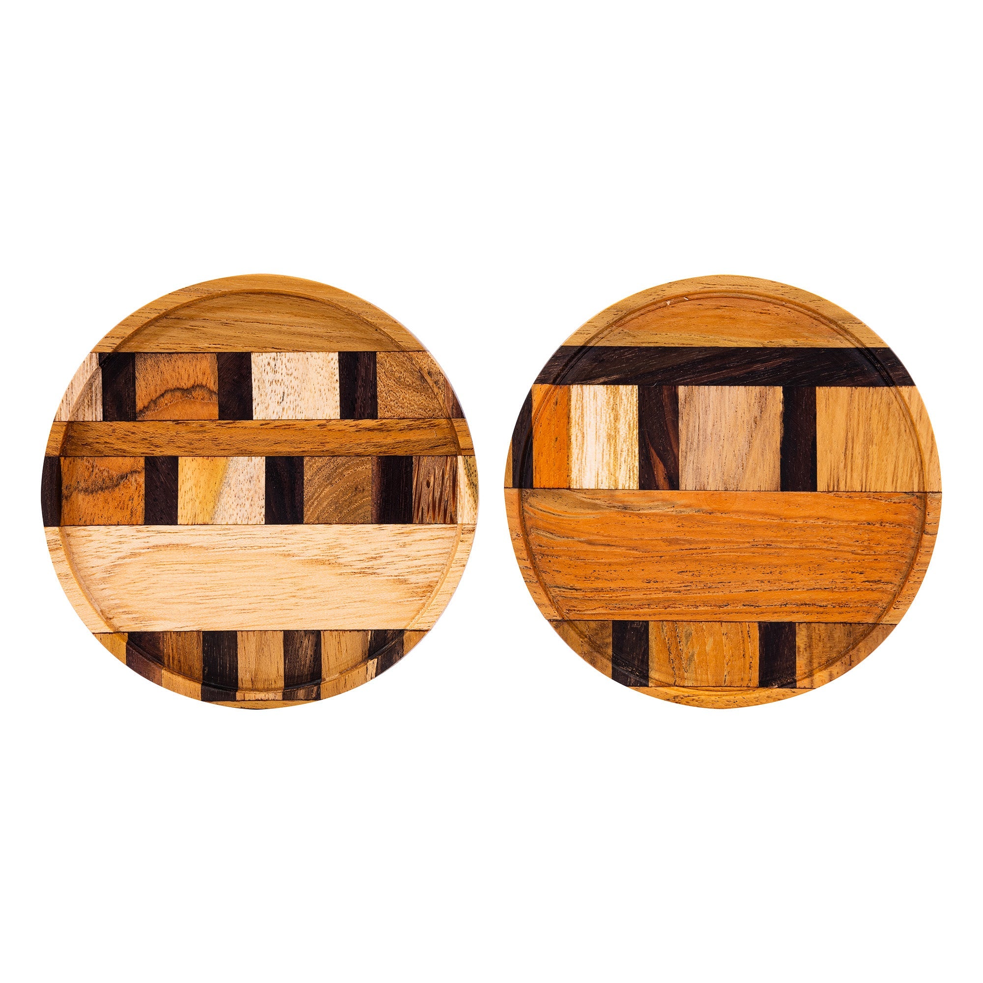 Unique Handmade End Grain Wooden Coasters (Set of 2 or 4)